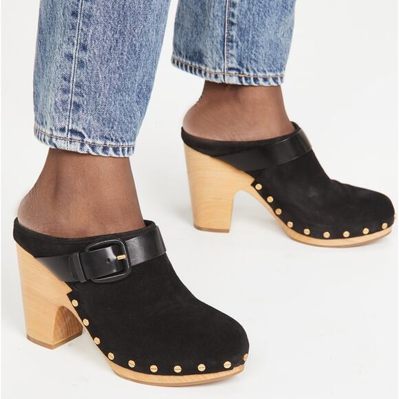Veronica Beard Hendrix Eclipse Suede Clogs size 7 - Picture 1 of 6